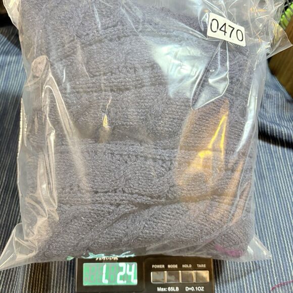 Haberdasher Sweater Women M Navy Cable Knit Silk Blend Classic Preppy Coastal - Picture 10 of 10